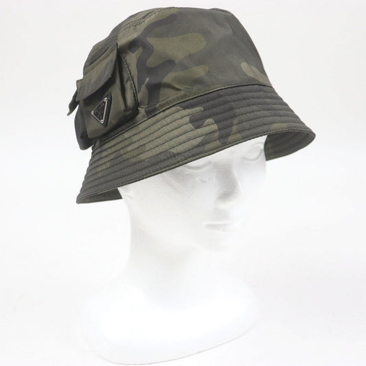 PRADA Other hats 2HC350 Main: 100% nylon, some parts: cotton, some parts: calf leather khaki mens XXL