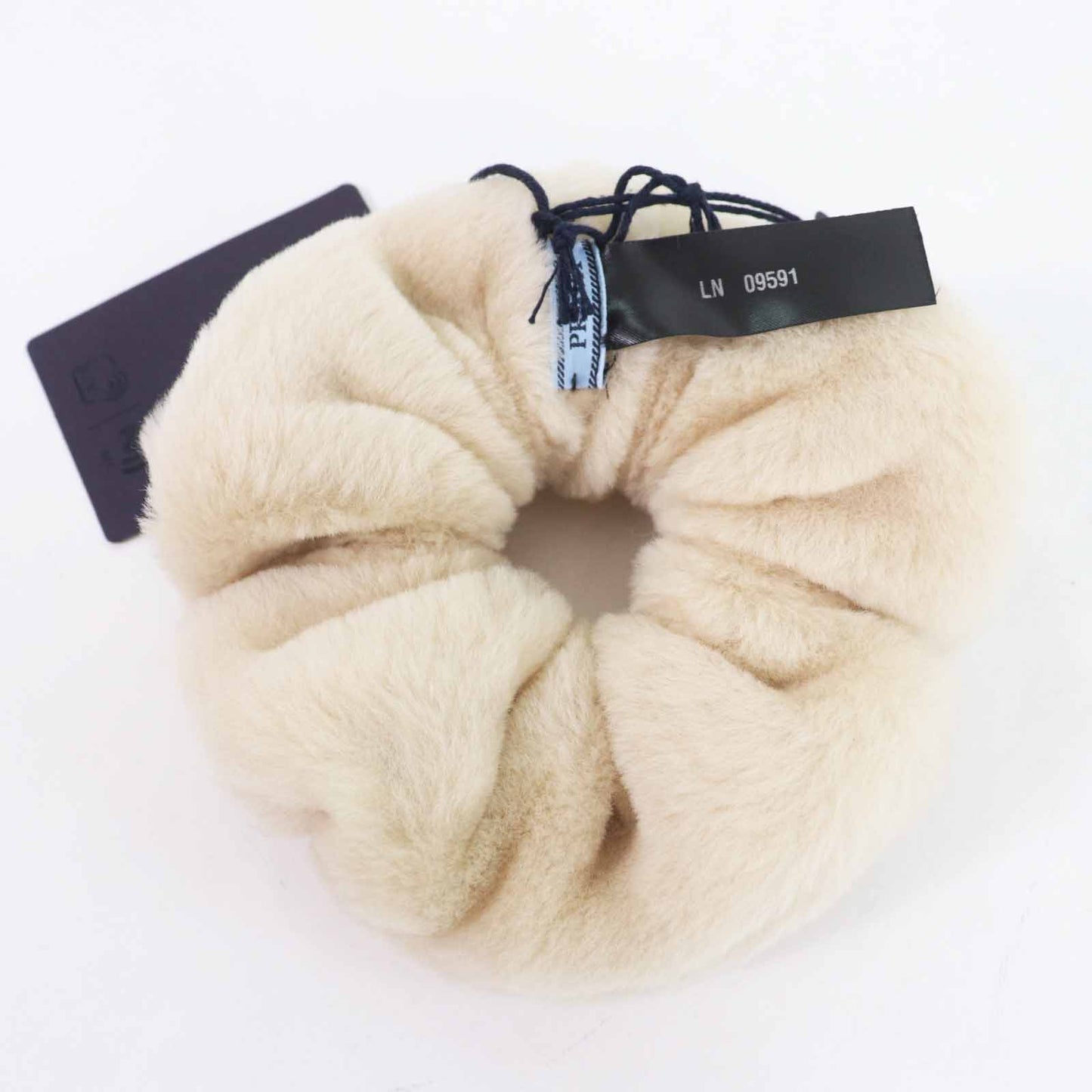 Prada Triangle With logo Sheep fur Hair Accessory