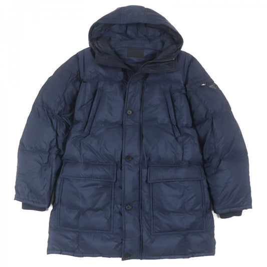 PRADA down coat SGH047 Outer: 100% polyamide, Lining: 100% polyamide, Filling: 90% down, Filling: 10% feather, Part: 100% polyester Navy mens XXL