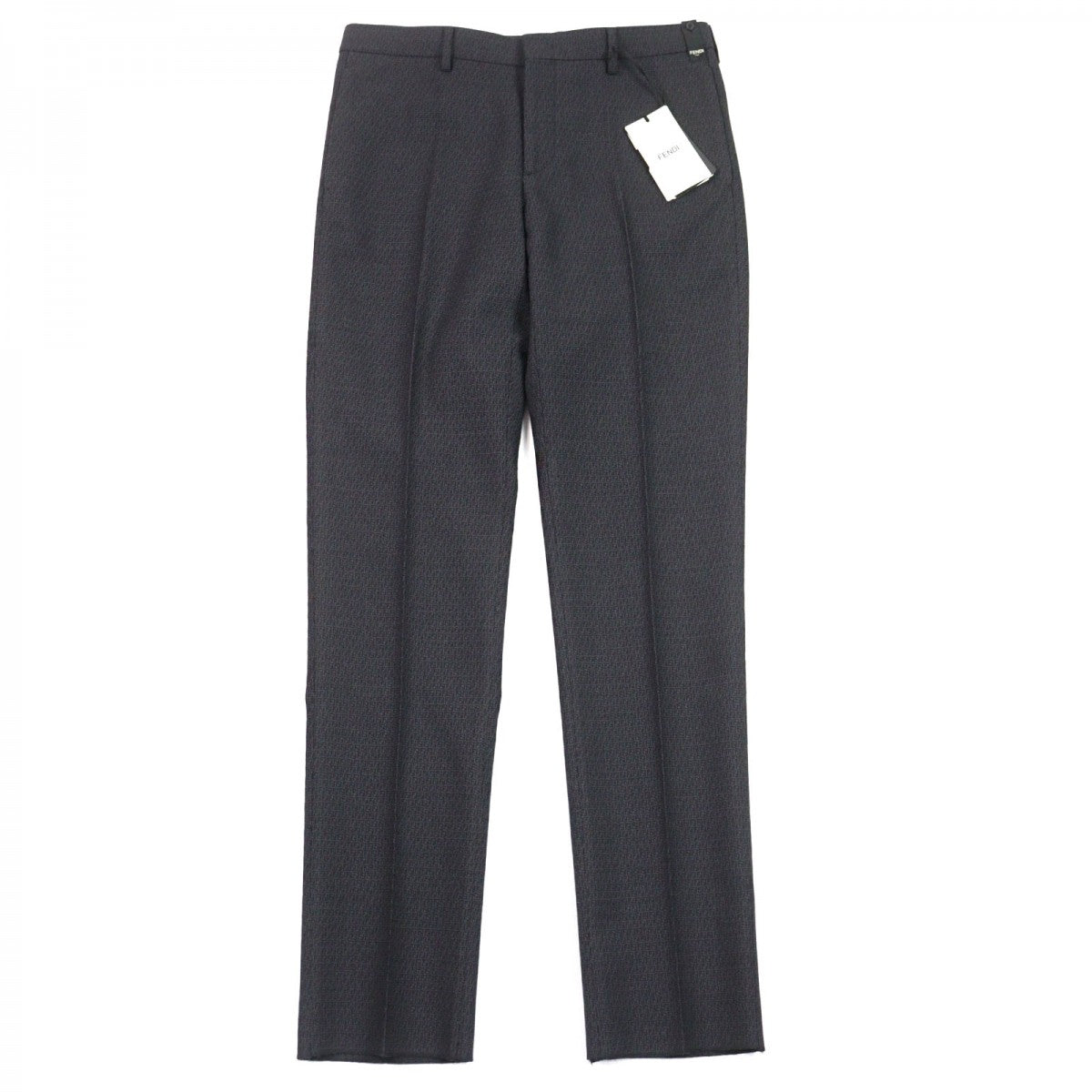 FENDI Pants FB0377 Outer: 88% virgin wool, Outer: 12% nylon, Lining: 100% rayon Gray type All-over pattern mens 50