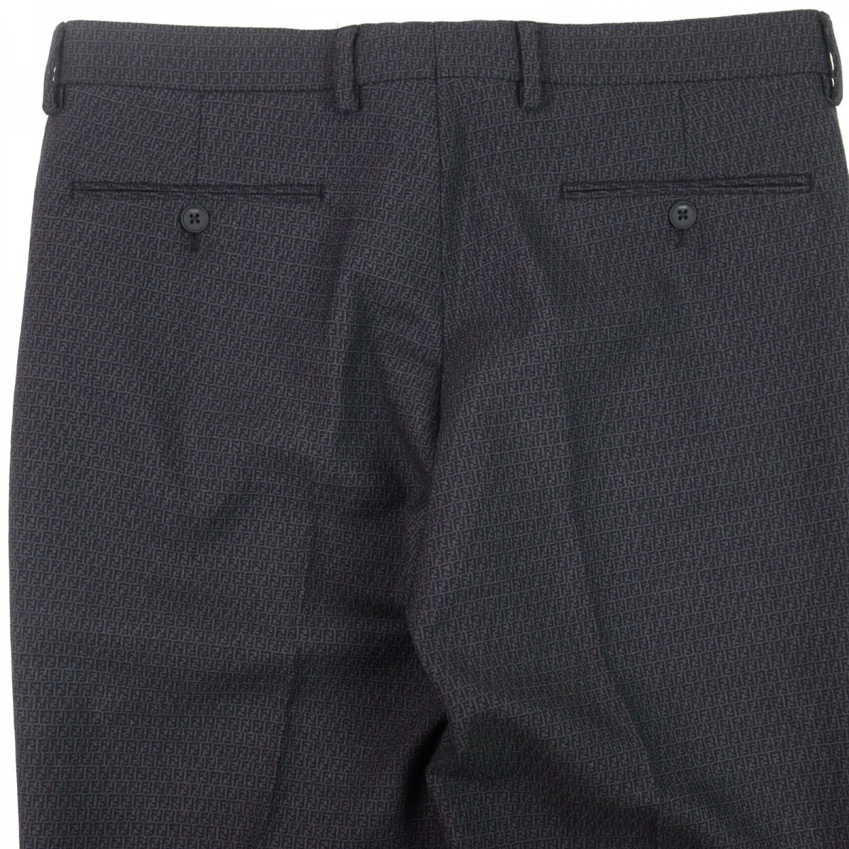 FENDI Pants FB0377 Outer: 88% virgin wool, Outer: 12% nylon, Lining: 100% rayon Gray type All-over pattern mens 50