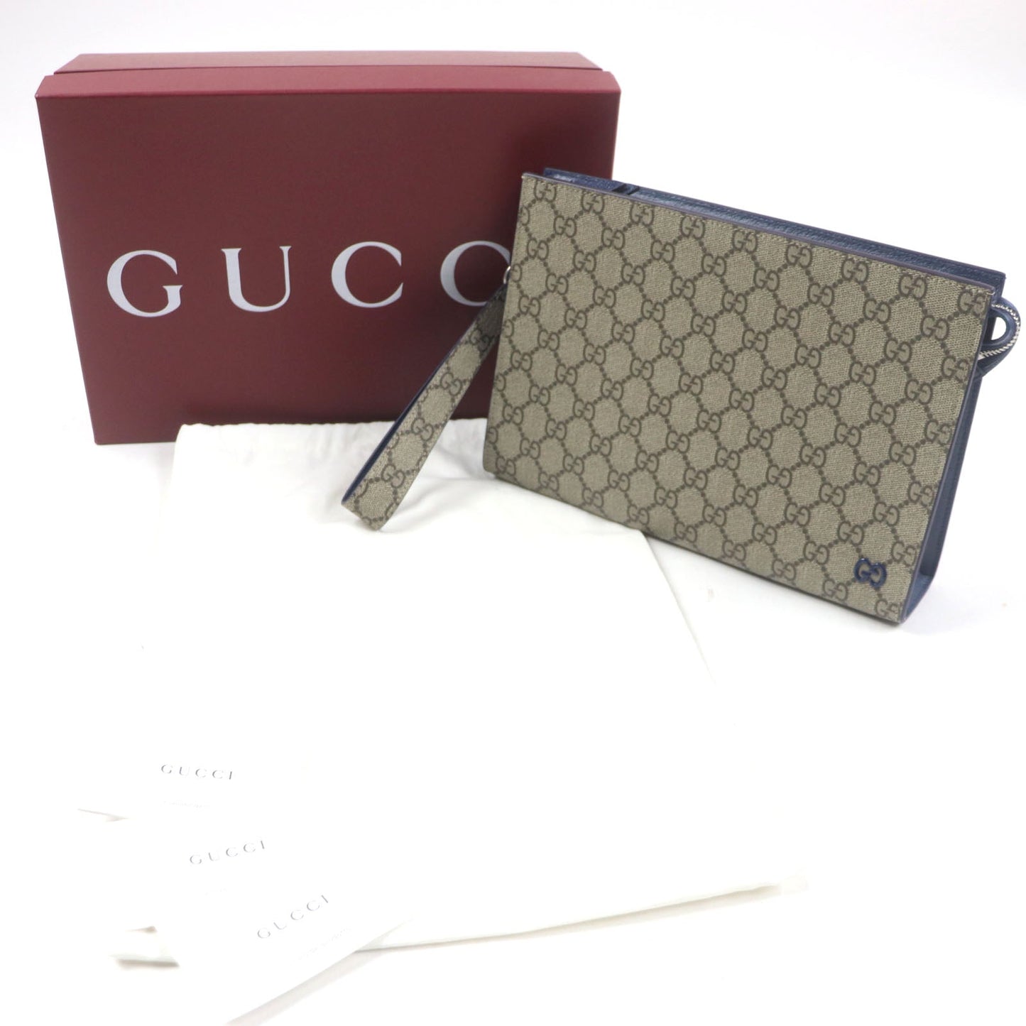 Gucci GG Supreme Business Bag Small Pouch Clutch