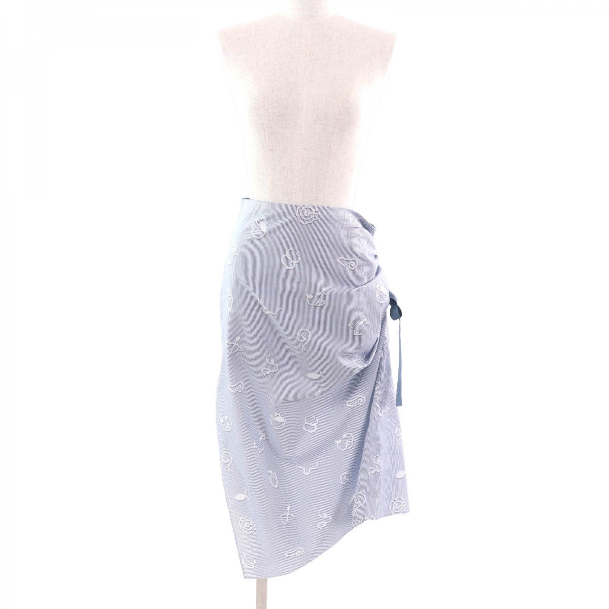 FENDI skirt FQ7486 cotton White blue 38