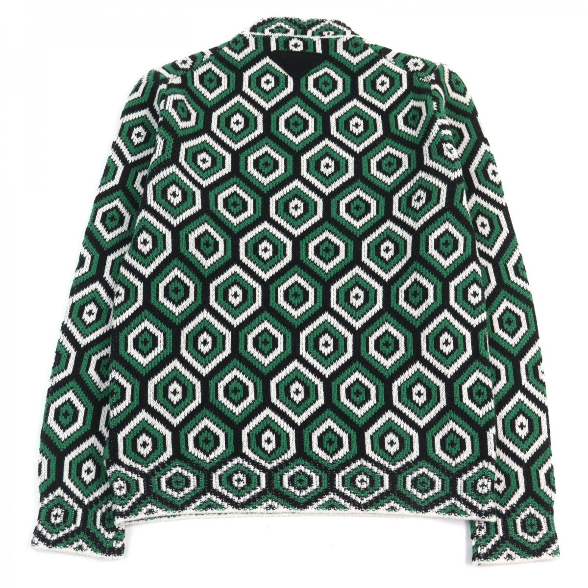 PRADA knit UMB429 Main: 70% wool, Main: 30% cashmere Green type All-over pattern mens 48