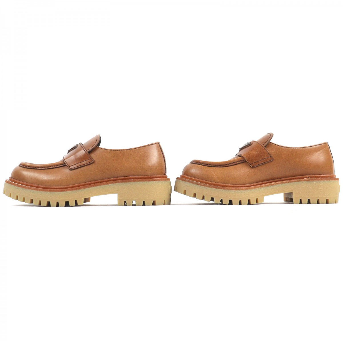 PRADA loafers 1D801N leather Brown 37.5