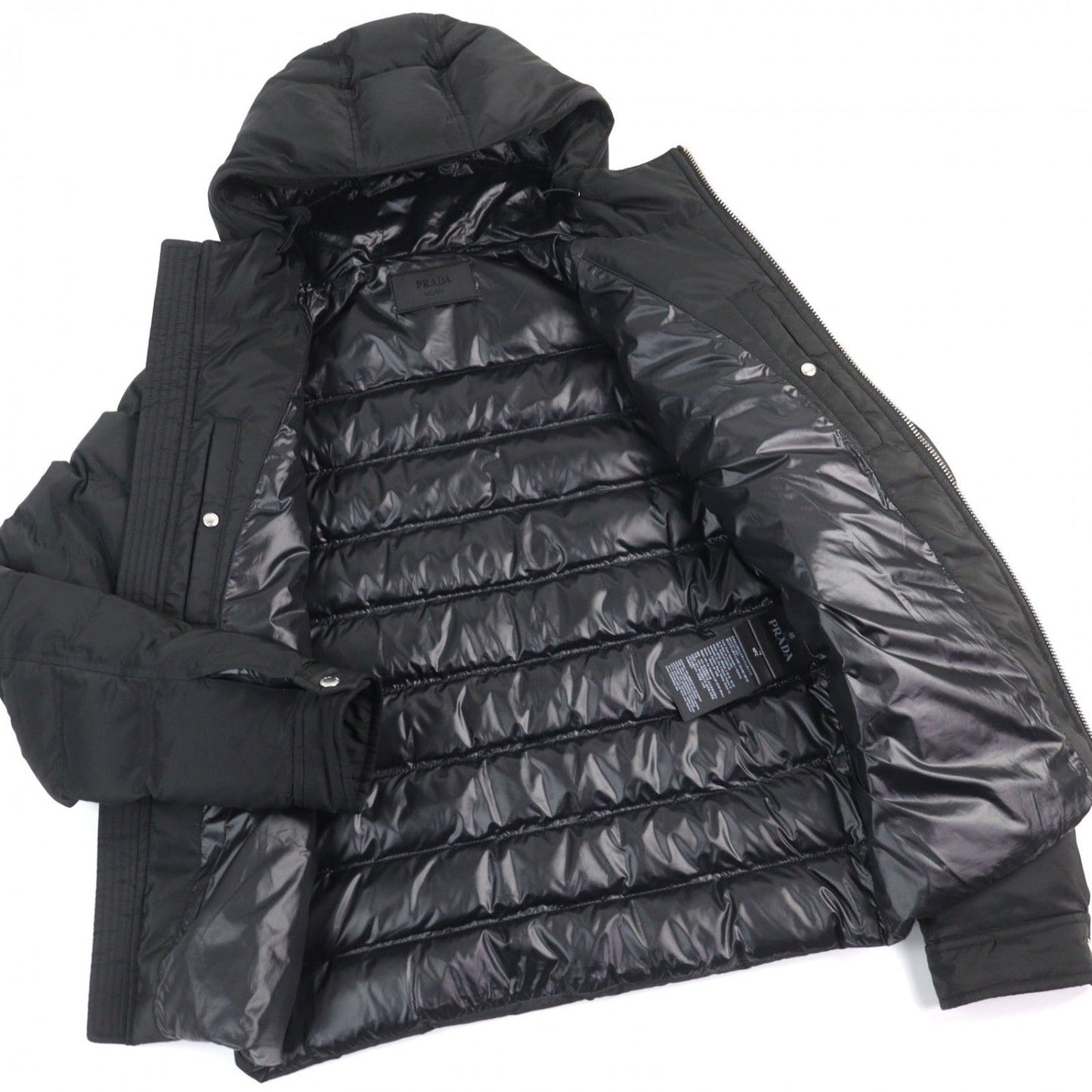 PRADA Down jacket SGH072 recycled polyester black 46
