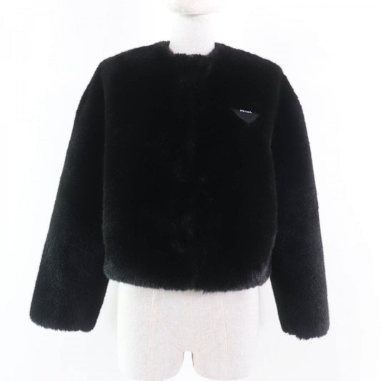 PRADA Jacket PZV008 polyester black Aspen Boxy Jacket 36
