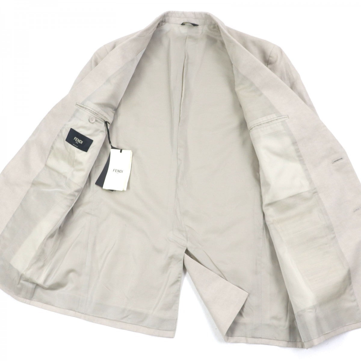 FENDI tailored jacket FJ0657 linen beige 52