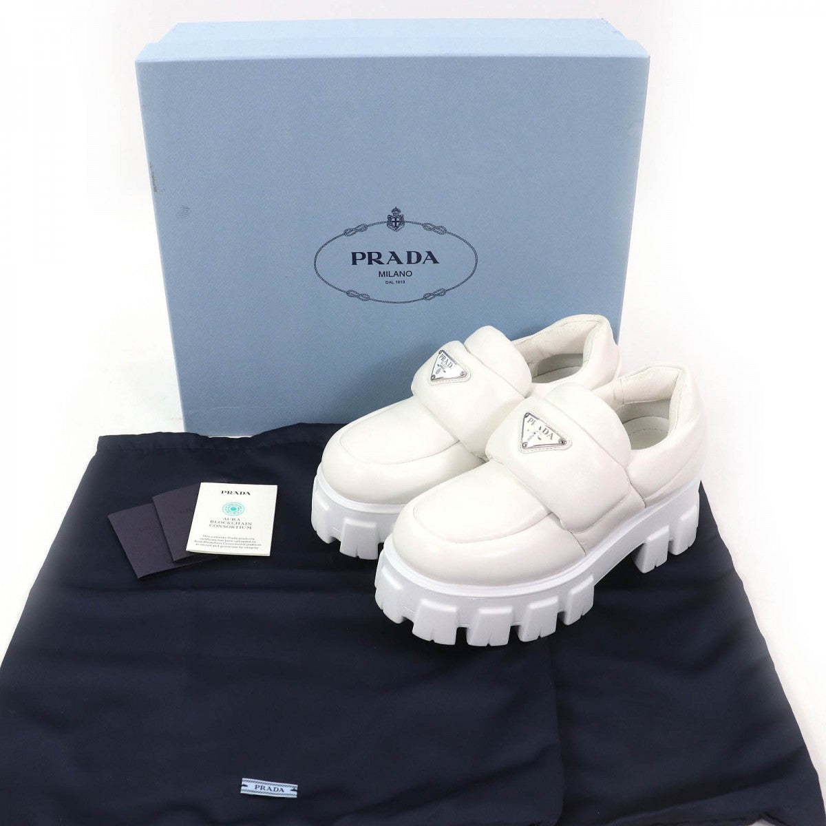 PRADA loafers Nappa leather off white 35