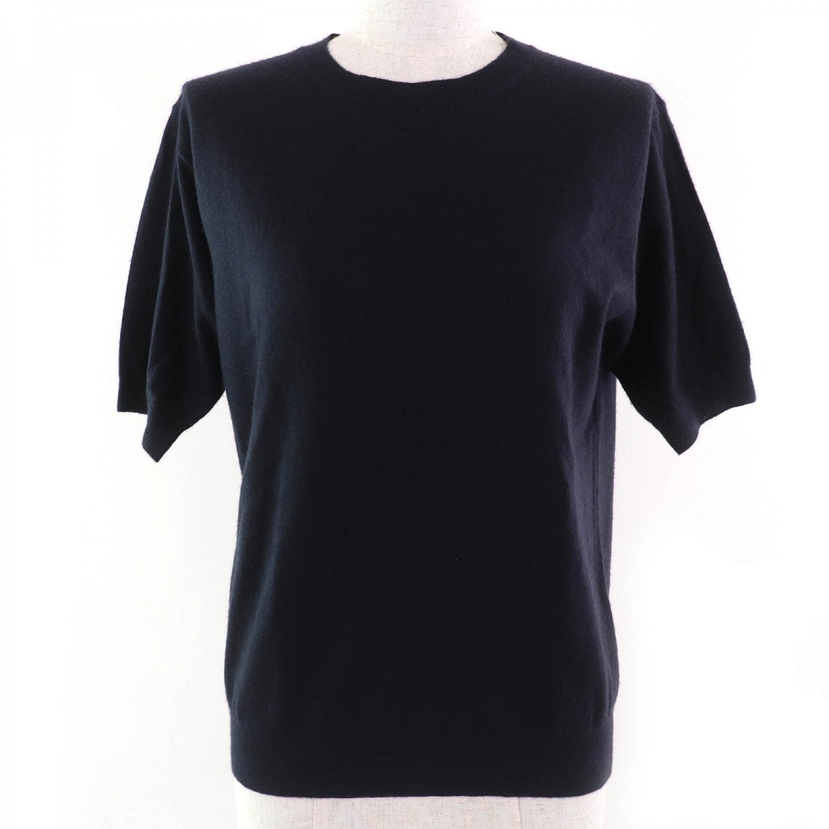 PRADA Short sleeve knit P24D2Q cashmere Navy 36
