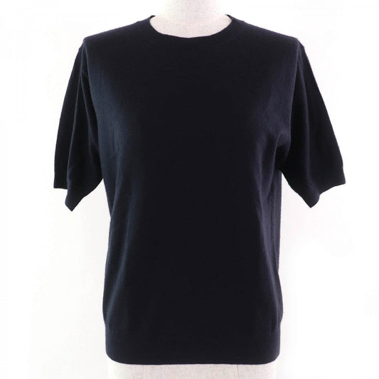 PRADA Short sleeve knit P24D2Q cashmere Navy 36