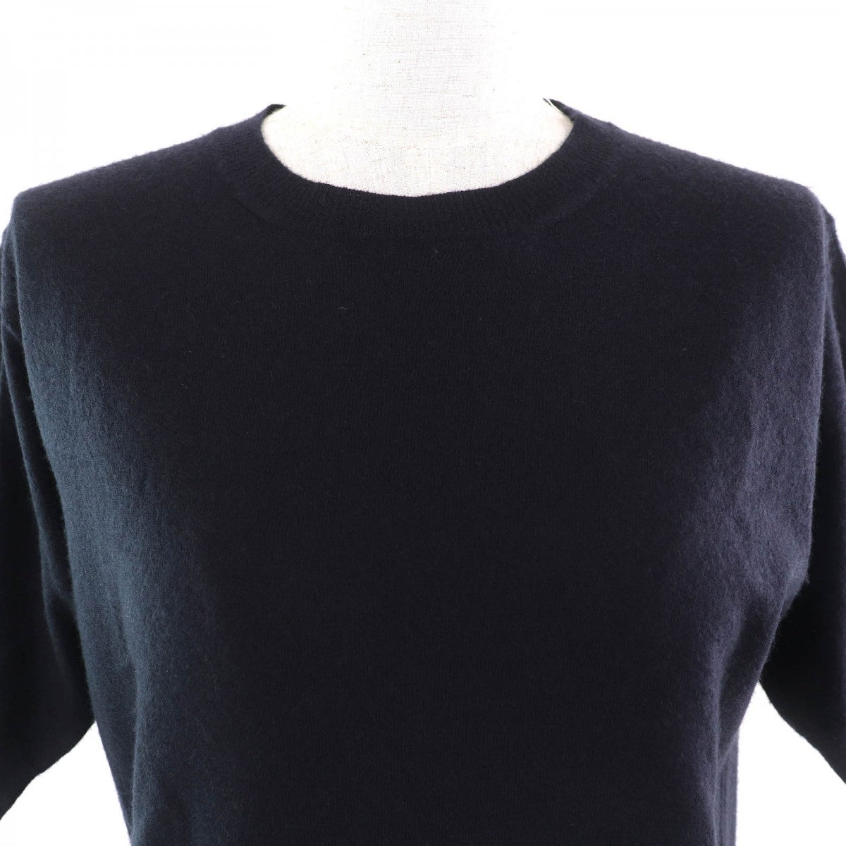 PRADA Short sleeve knit P24D2Q cashmere Navy 36