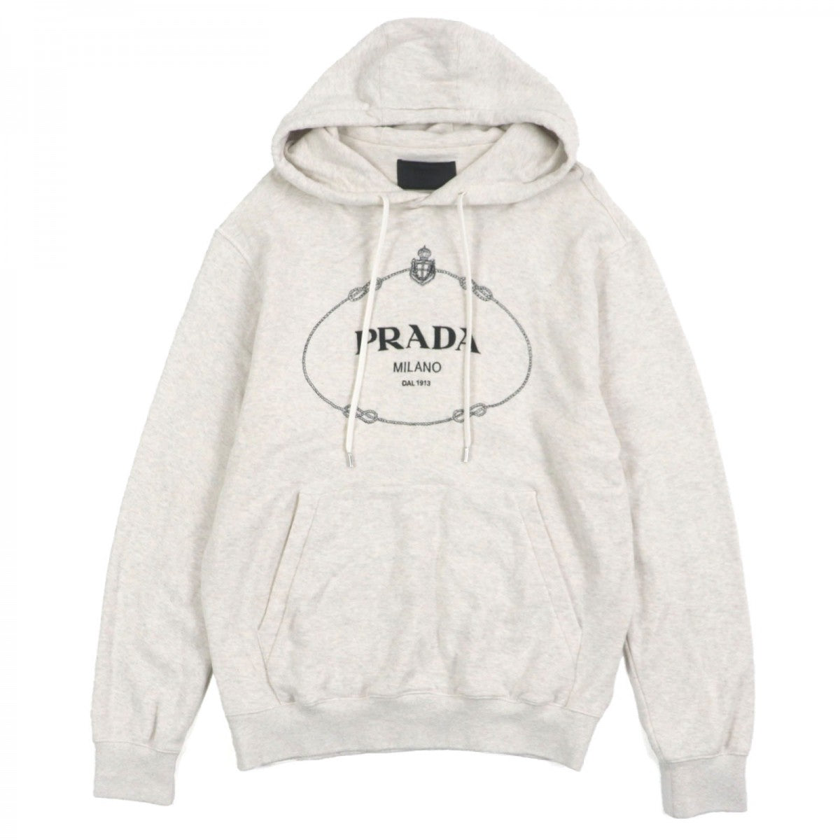 PRADA Hoodie UJL24B cotton Light gray S