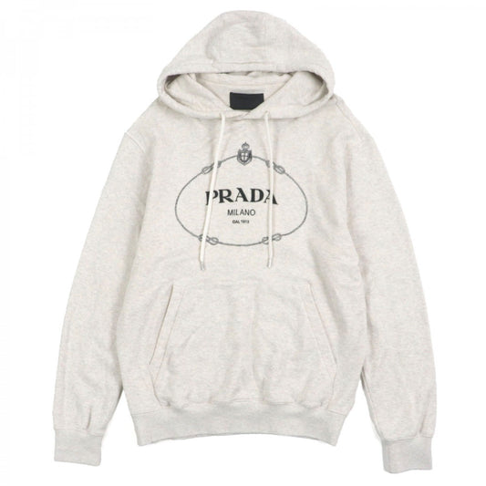 PRADA Hoodie UJL24B cotton Light gray S