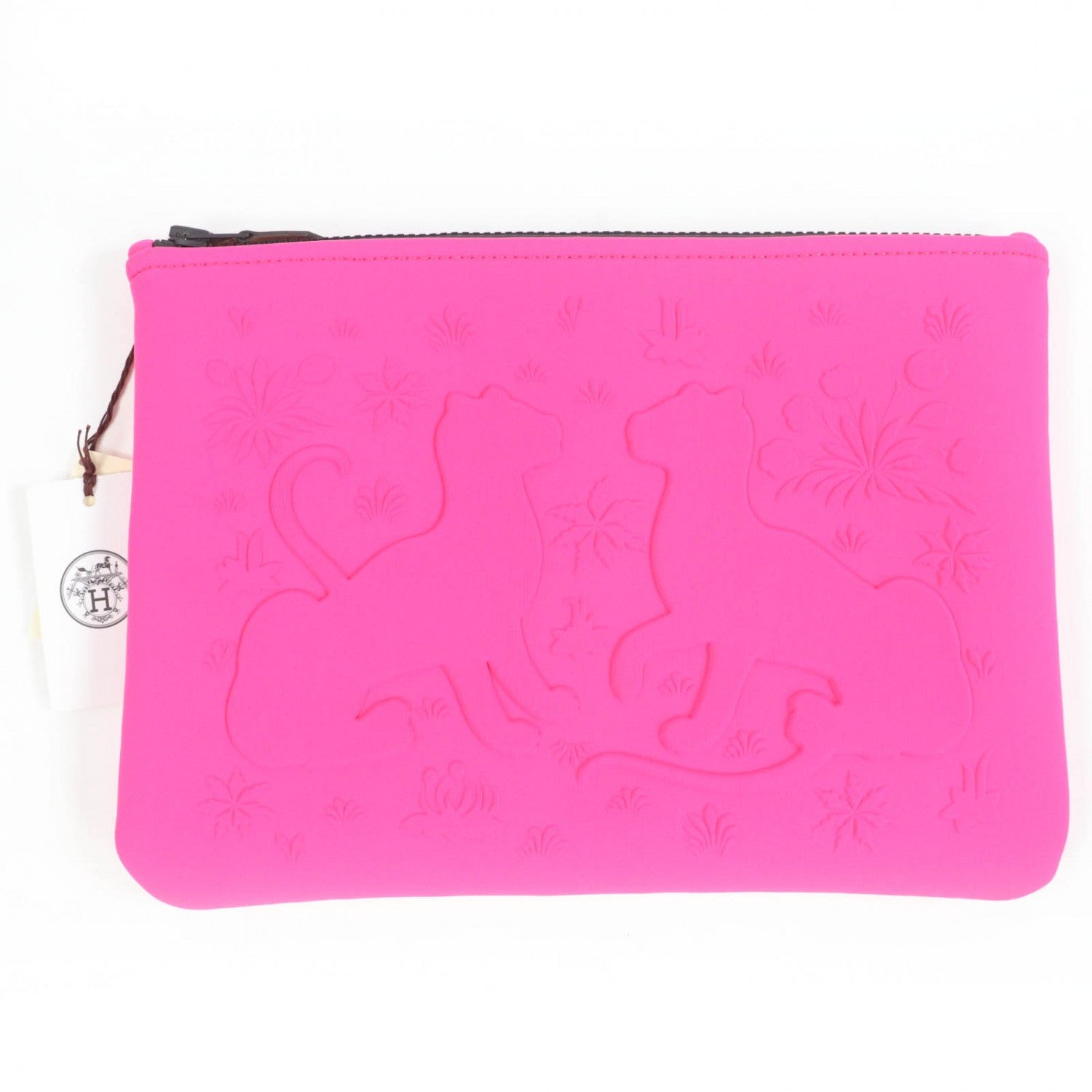HERMES Pouch polyamide pink Neoban Truth Flat MM