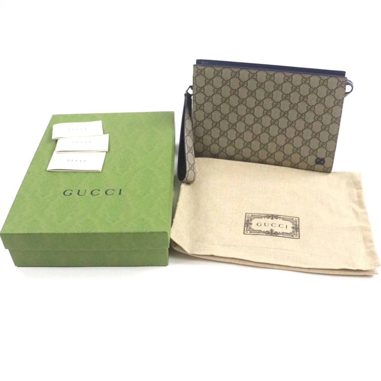 Gucci GG Supreme Canvas Clutch Bag