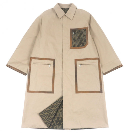 FENDI trench coat FF0741 cotton beige 50