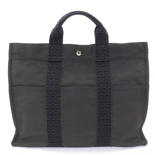 HERMES Tote Bag polyester Gray type Her Line MM