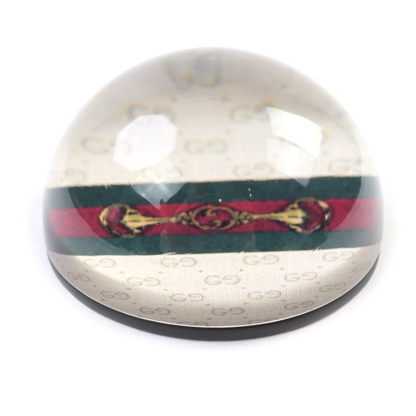 Gucci Horsebit Sherry Line Interlocking G Glass Paperweight