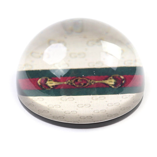 Gucci Horsebit Sherry Line Interlocking G Glass Paperweight