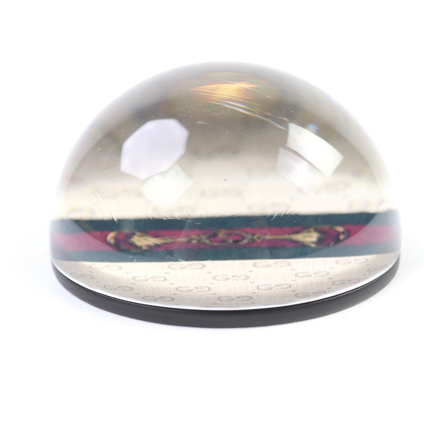 Gucci Horsebit Sherry Line Interlocking G Glass Paperweight