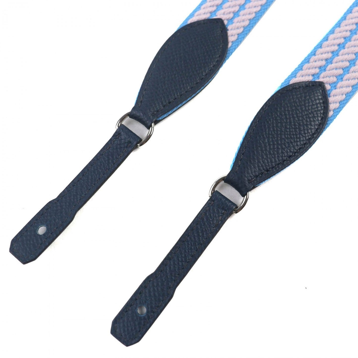 HERMES Shoulder strap canvas Blue Gray Navy Kaval To-Go 1"