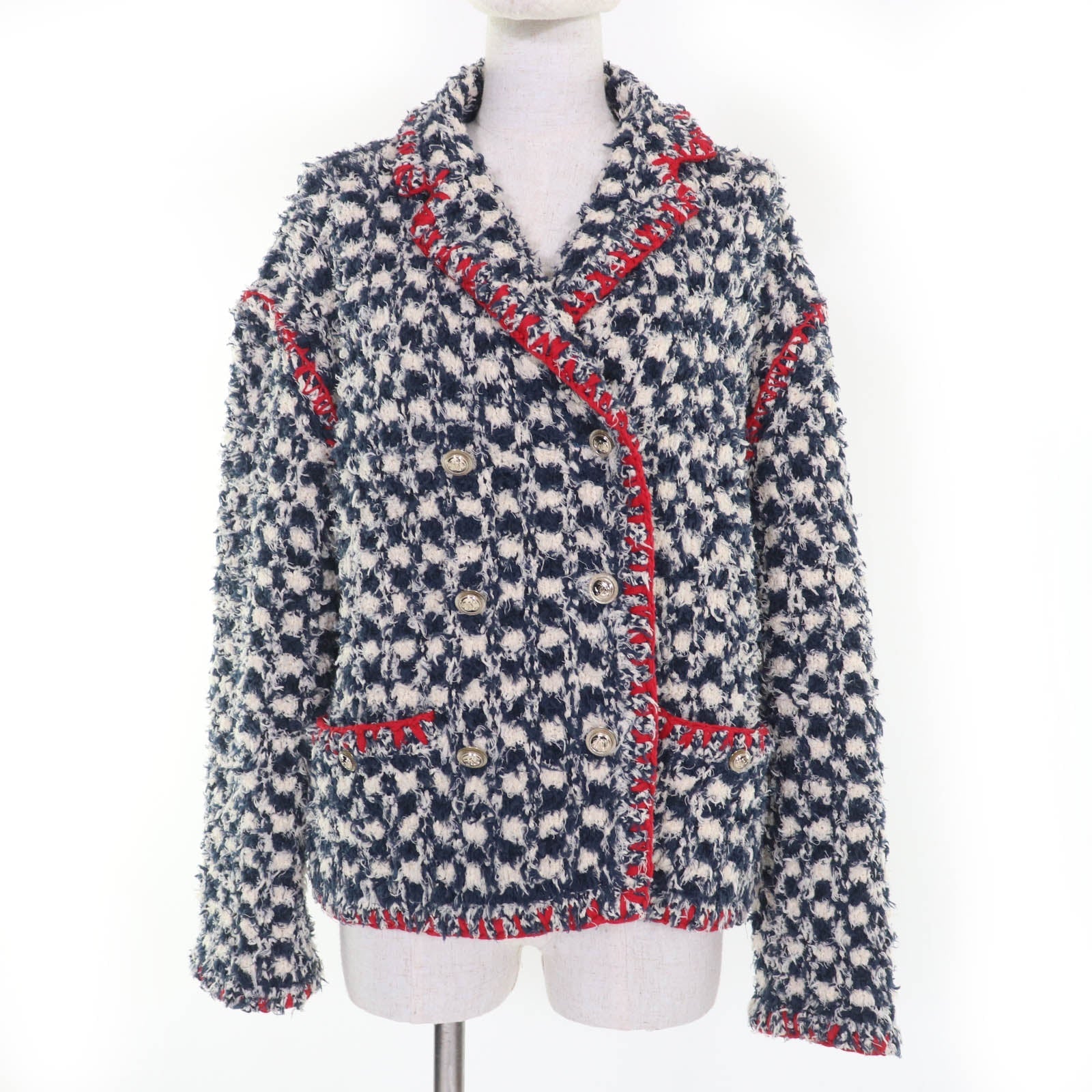 Chanel COCO Button Tweed Linen Jacket Handbag