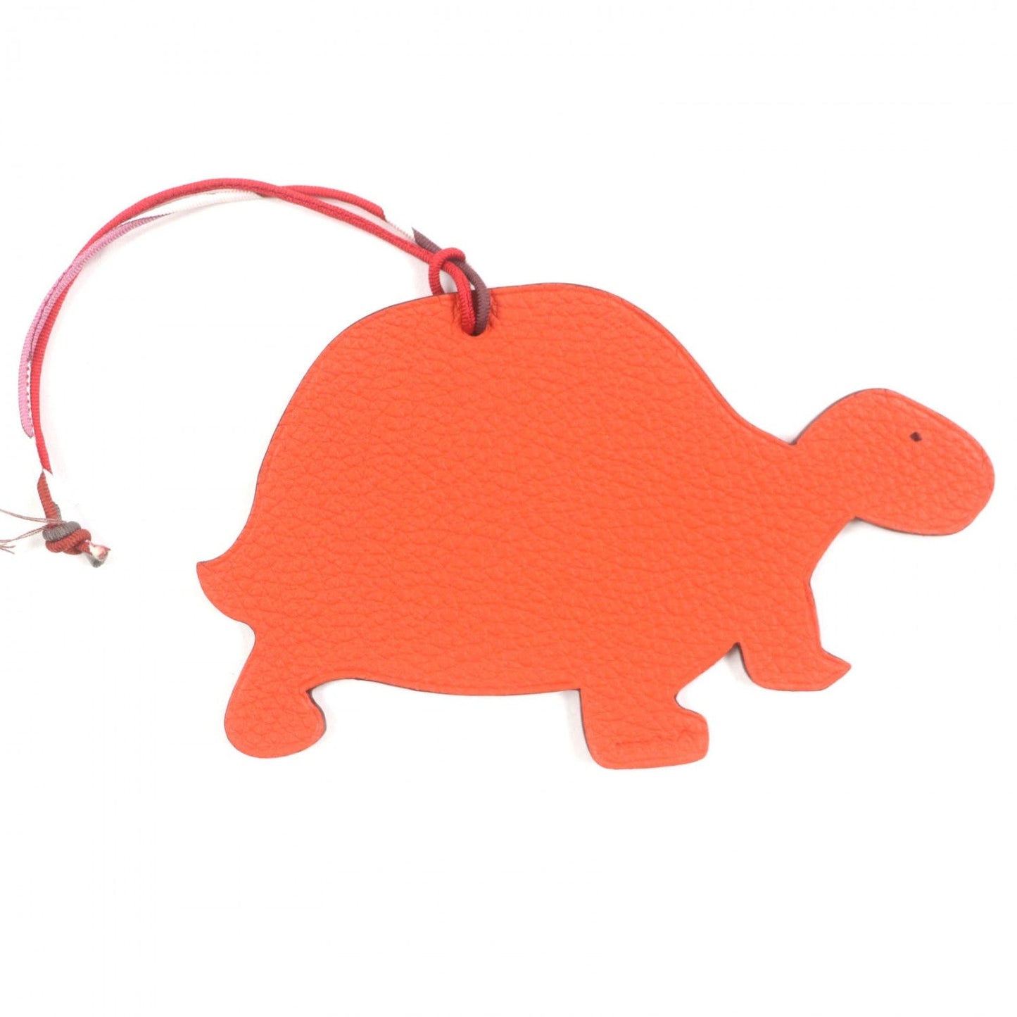 HERMES Bag charm 1070048 leather Pink red Petit Ash GM Turtle Rose Rogue Fuchsi