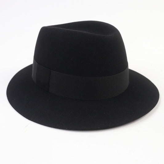 SAINT LAURENT PARIS hat Rabbit felt black L