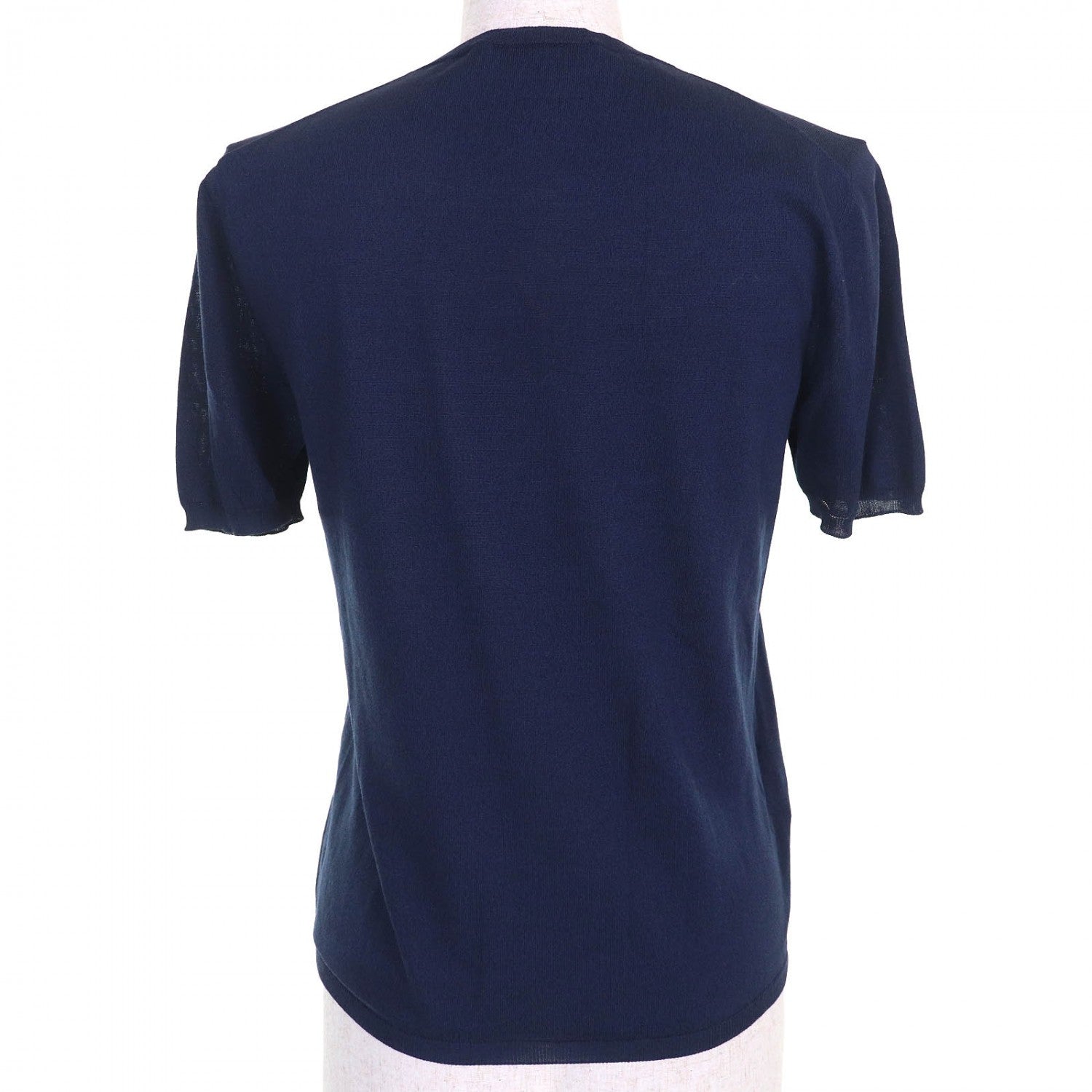PRADA Short sleeve knit P2401L silk Navy 40