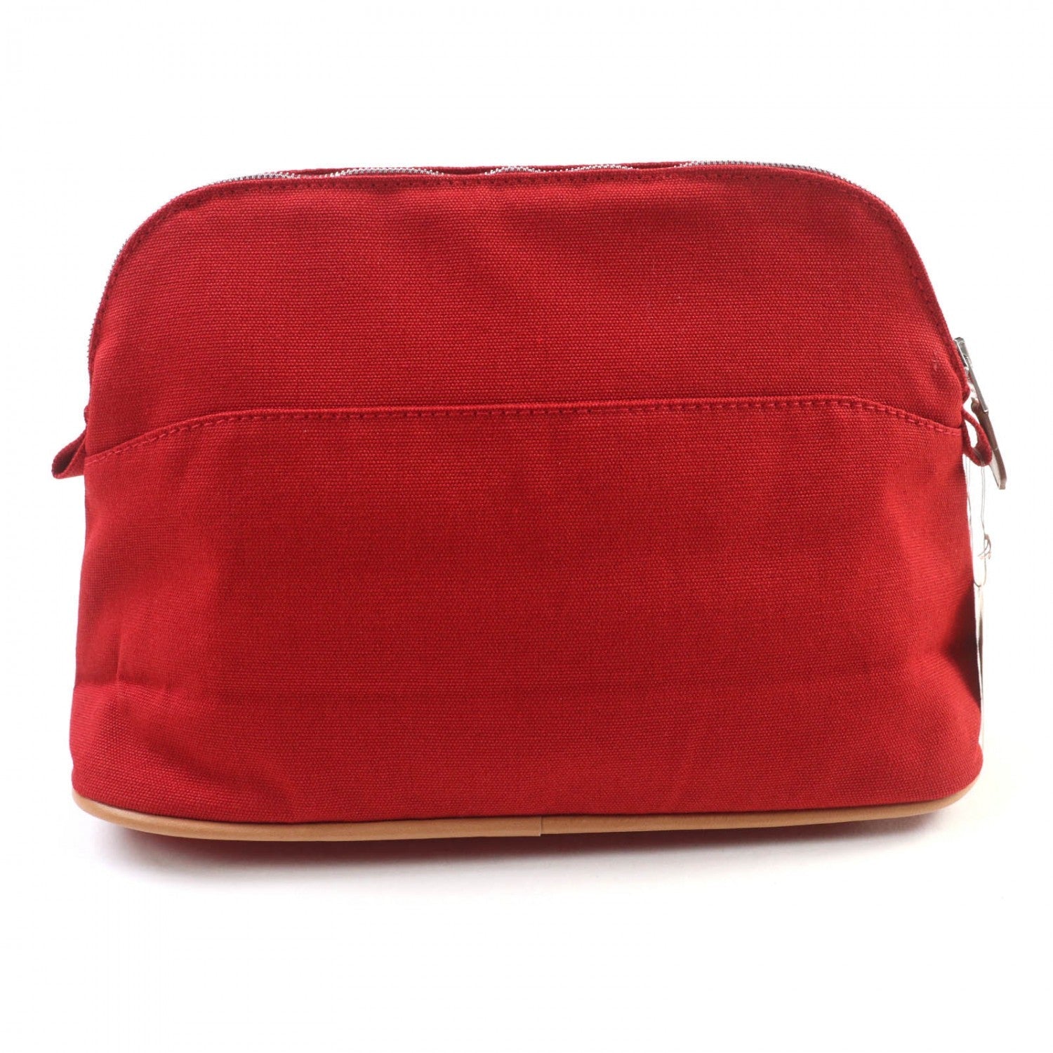 HERMES Pouch cotton Red Bored pouch MM