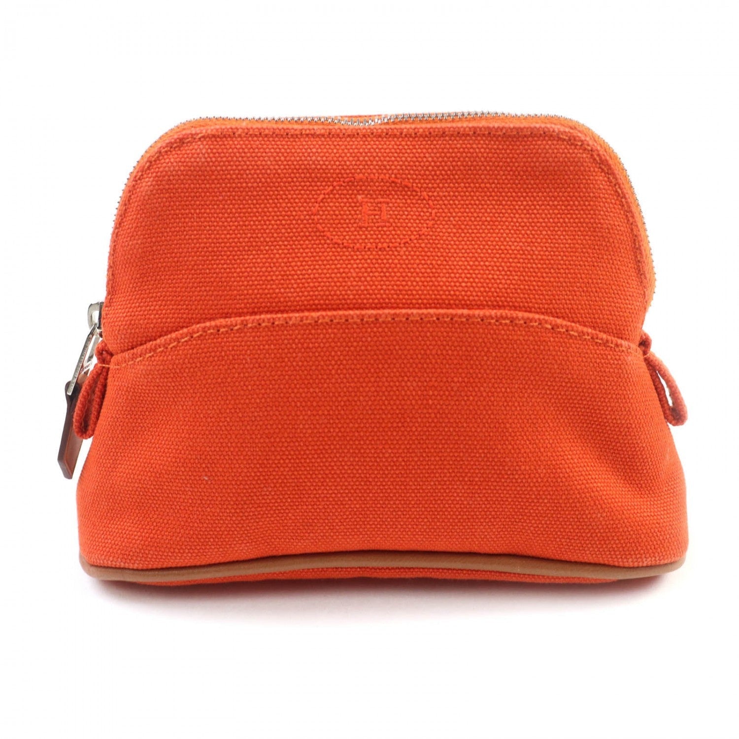 HERMES Pouch cotton Orange Boride pouch mini mini