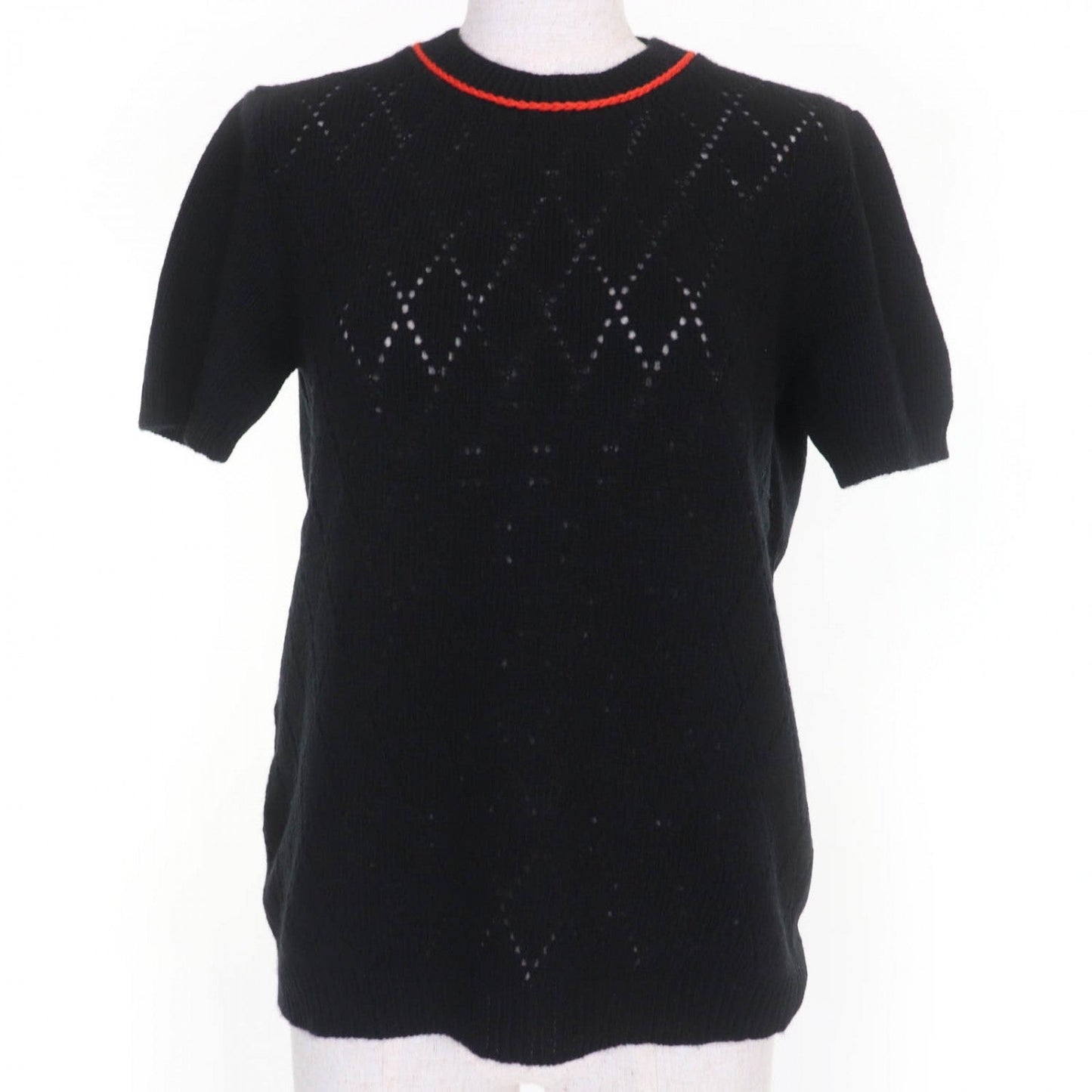 PRADA Short sleeve knit P24V63 wool black 40