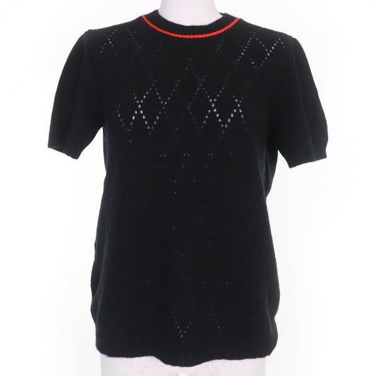 PRADA Short sleeve knit P24V63 wool black 40