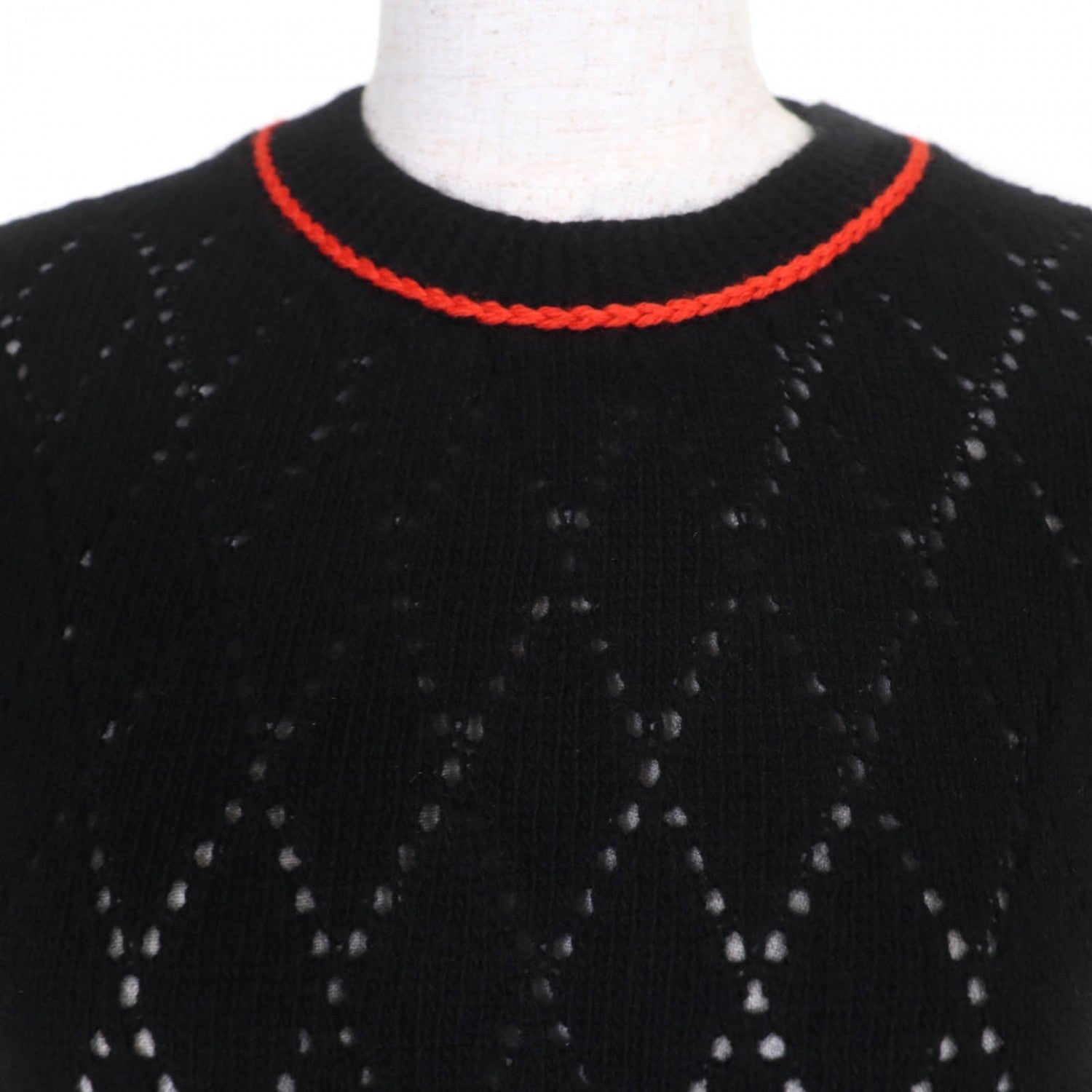 PRADA Short sleeve knit P24V63 wool black 40