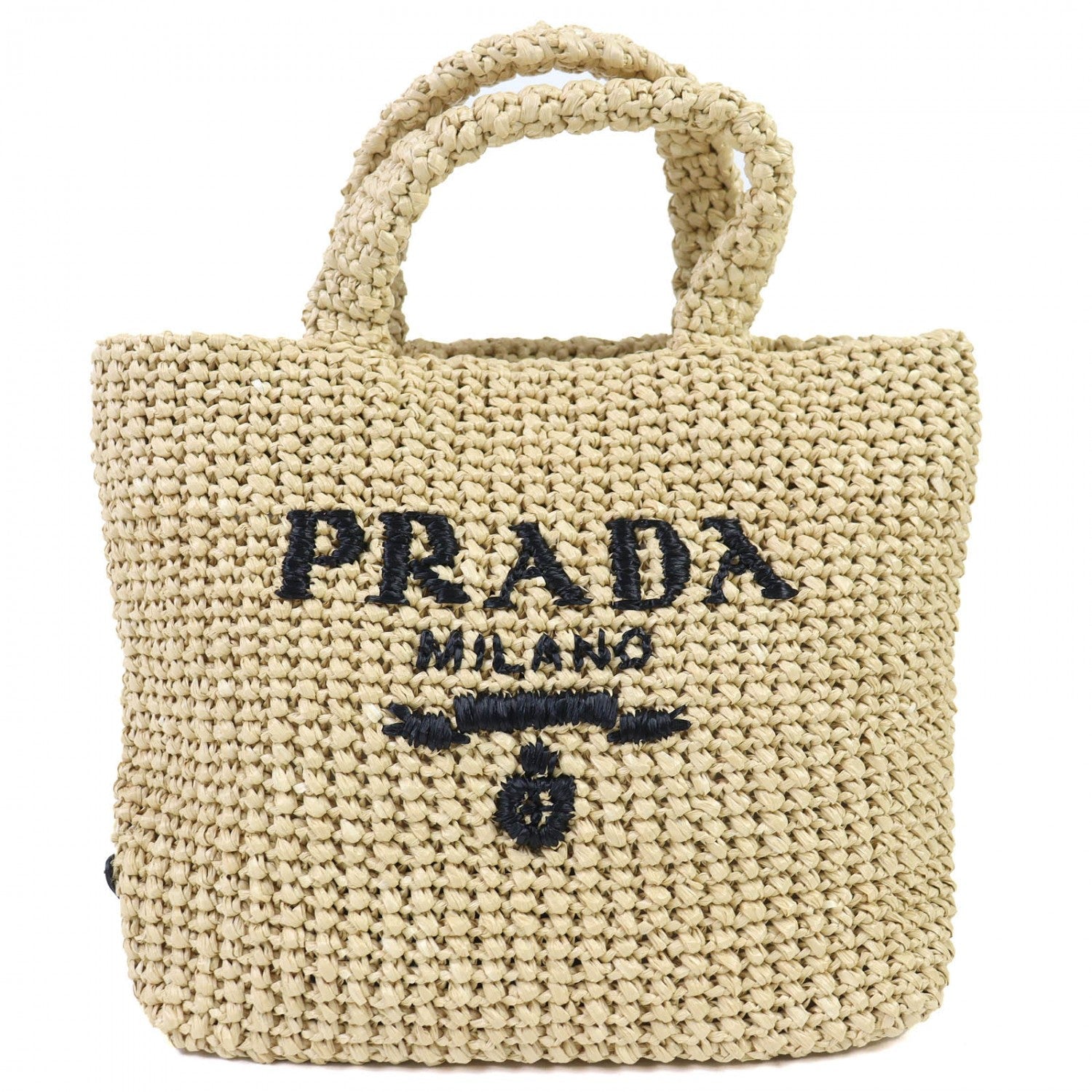 PRADA Tote Bag Rayon natural Raffia