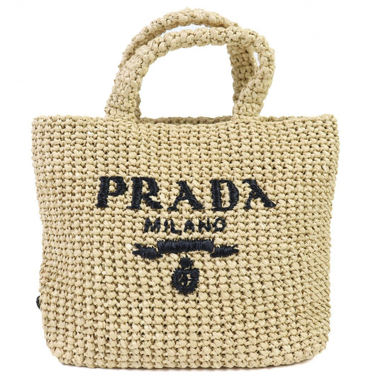 PRADA Tote Bag Rayon natural Raffia