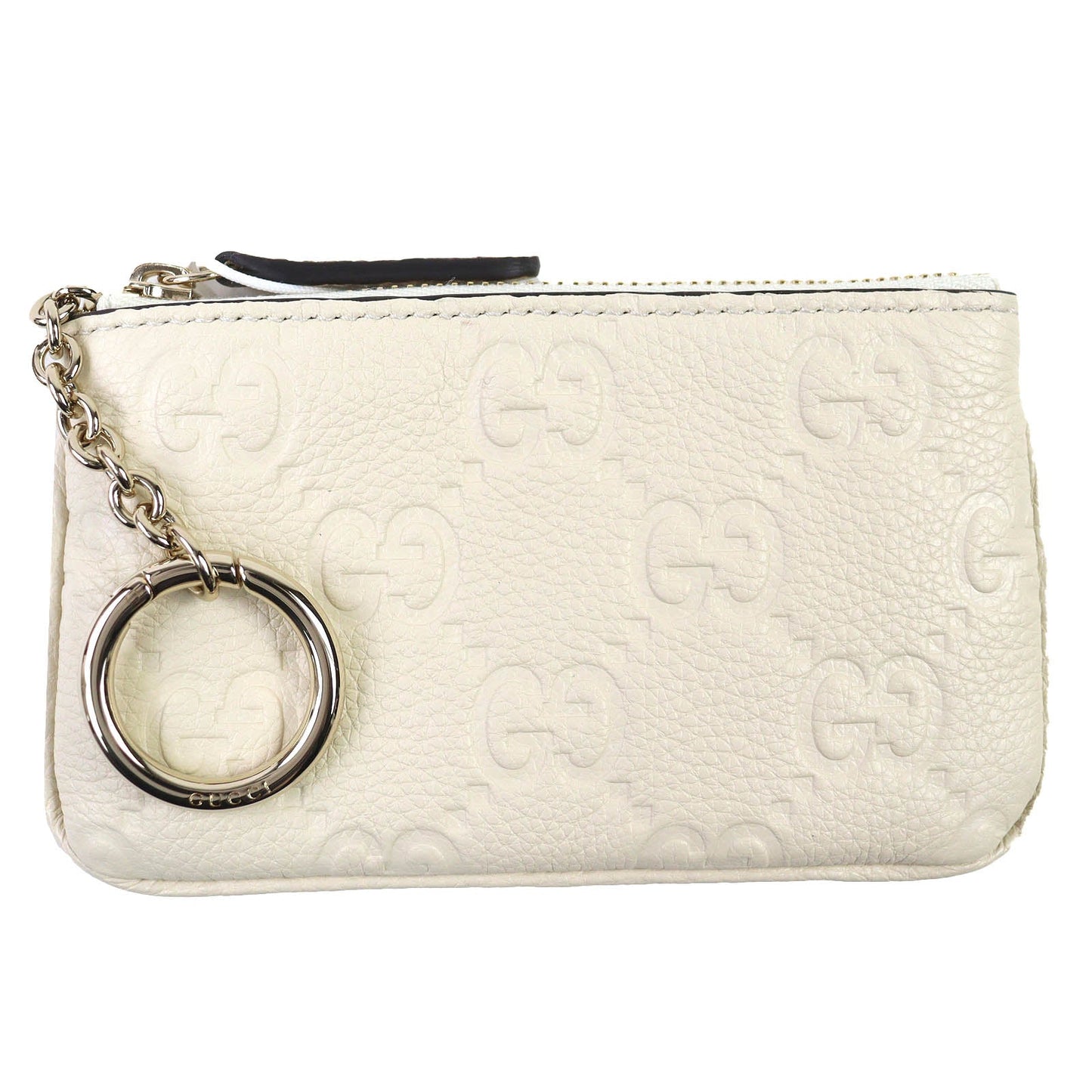 Gucci GG Emblem Leather Coin Case Key Pouch