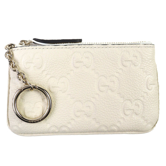Gucci GG Emblem Leather Coin Case Key Pouch