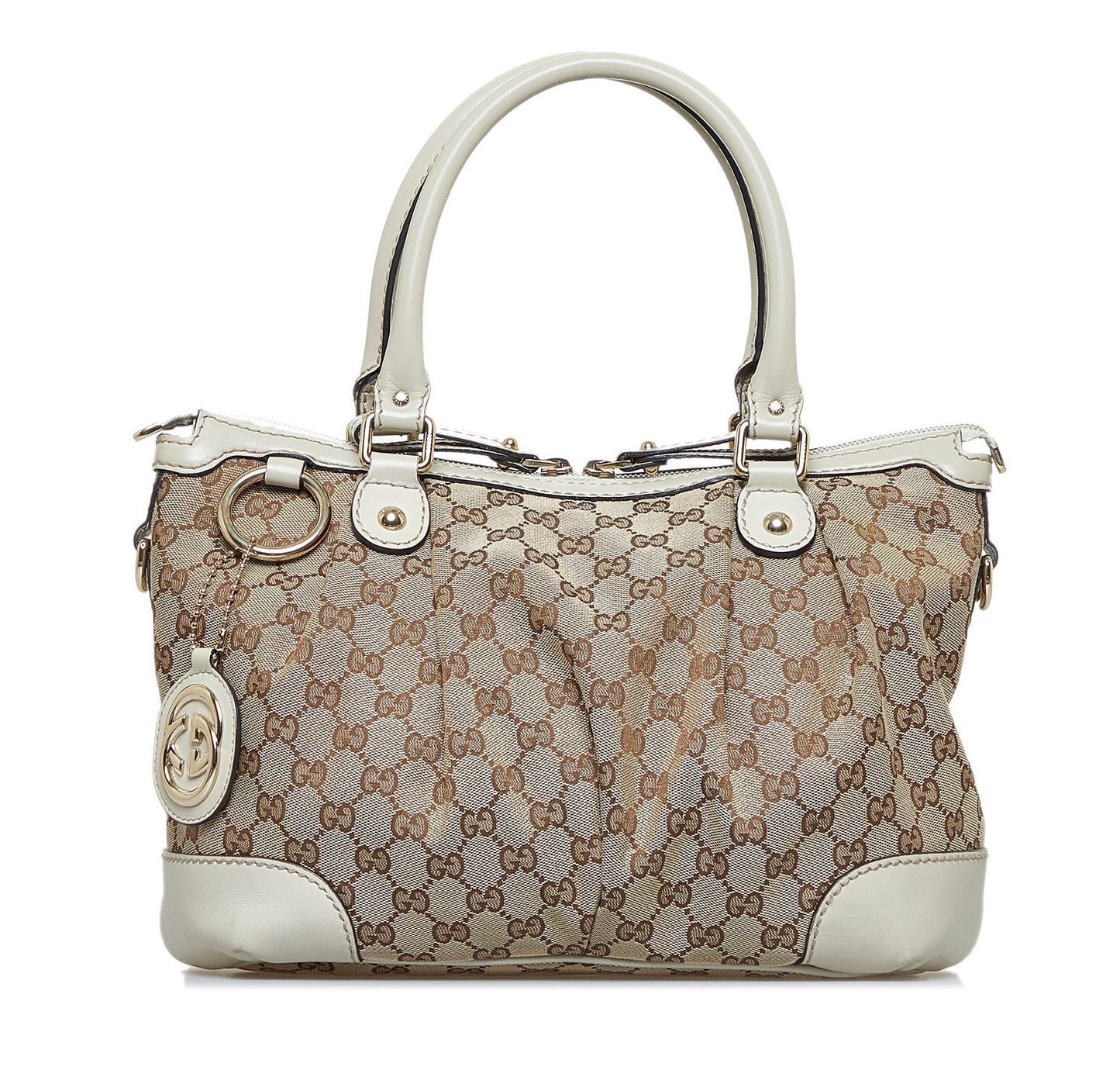 Gucci Leather Canvas Tote