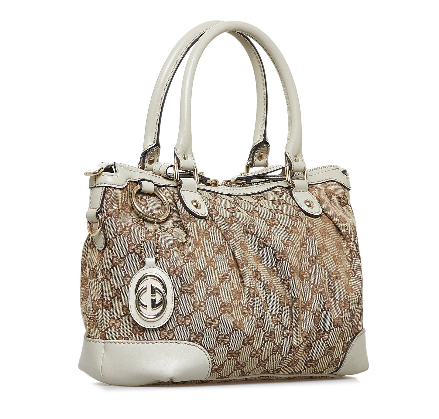 Gucci Leather Canvas Tote