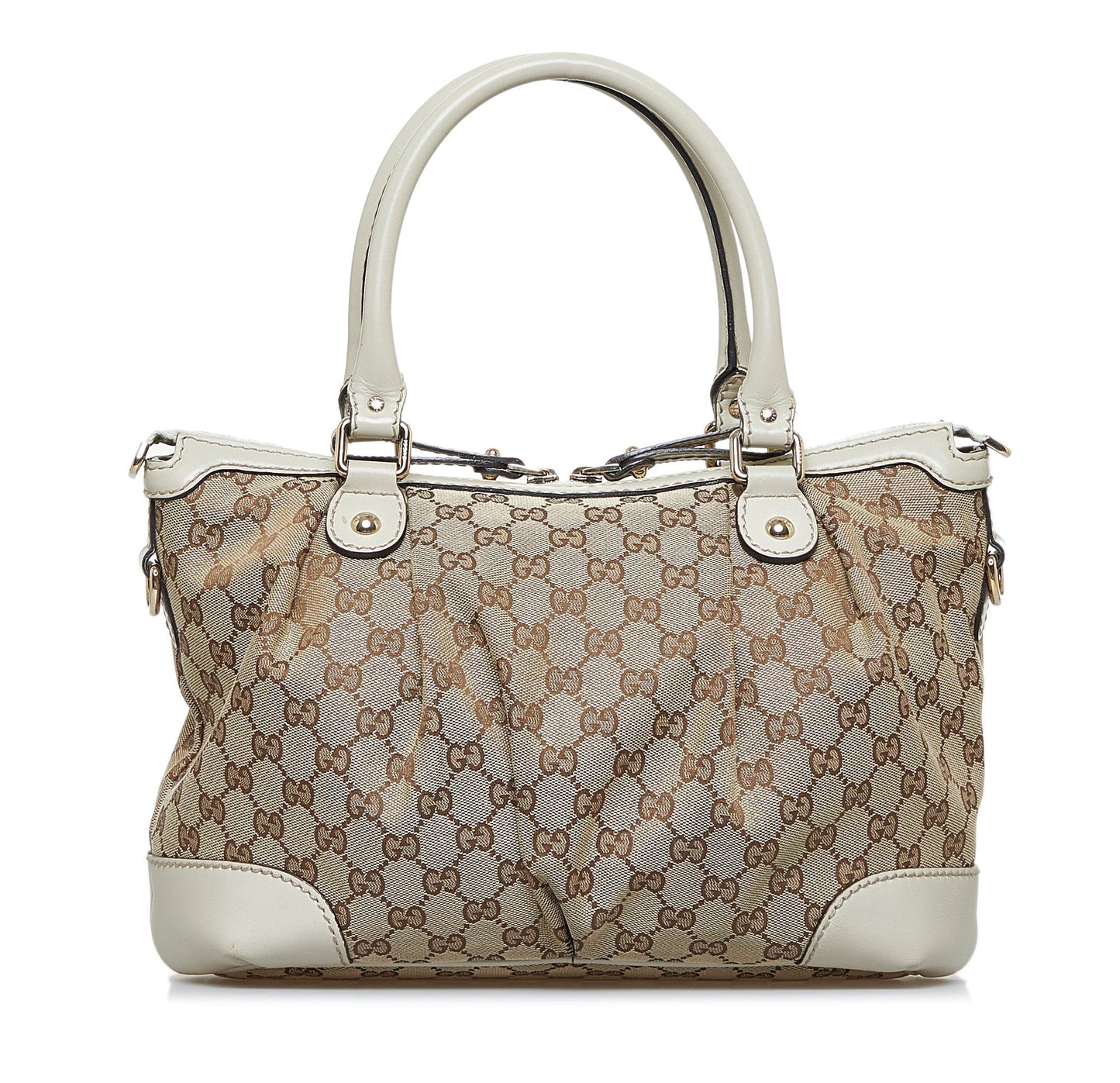 Gucci Leather Canvas Tote