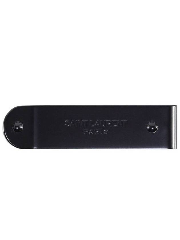 Luxury Saint Laurent Trending 2026 ID Money Metal Clip Black