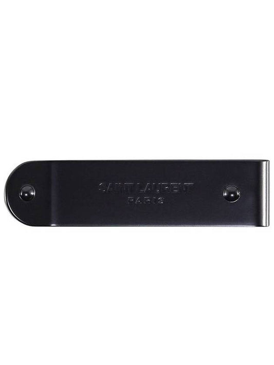 Luxury Saint Laurent Trending 2026 ID Money Metal Clip Black