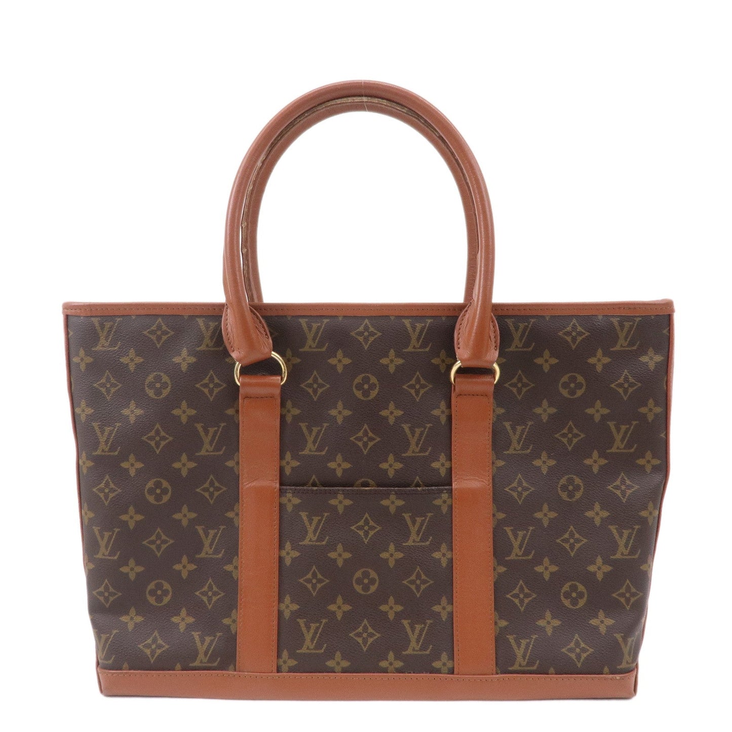 Louis Vuitton Monogram Weekend PM Shoulder Bag Brown