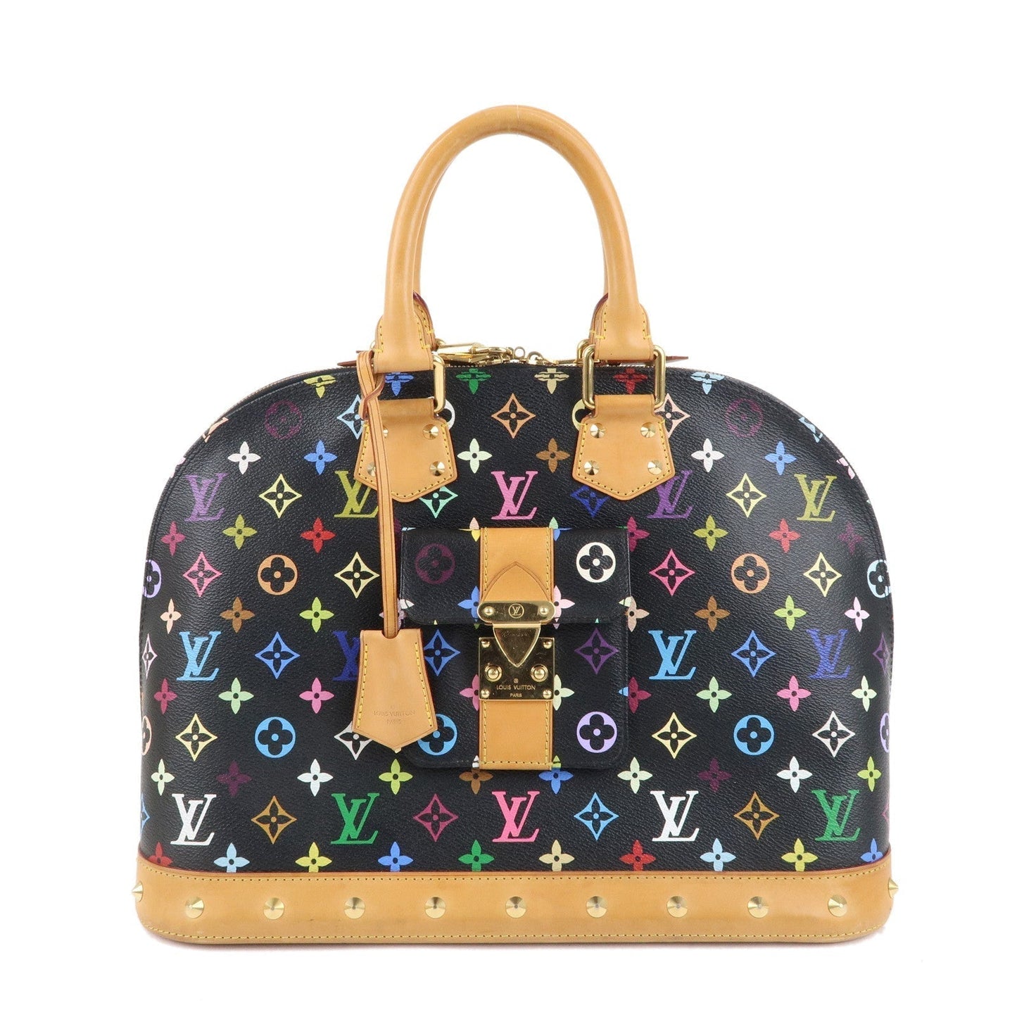 Louis Vuitton Monogram Multi Color Alma Hand Bag Noir