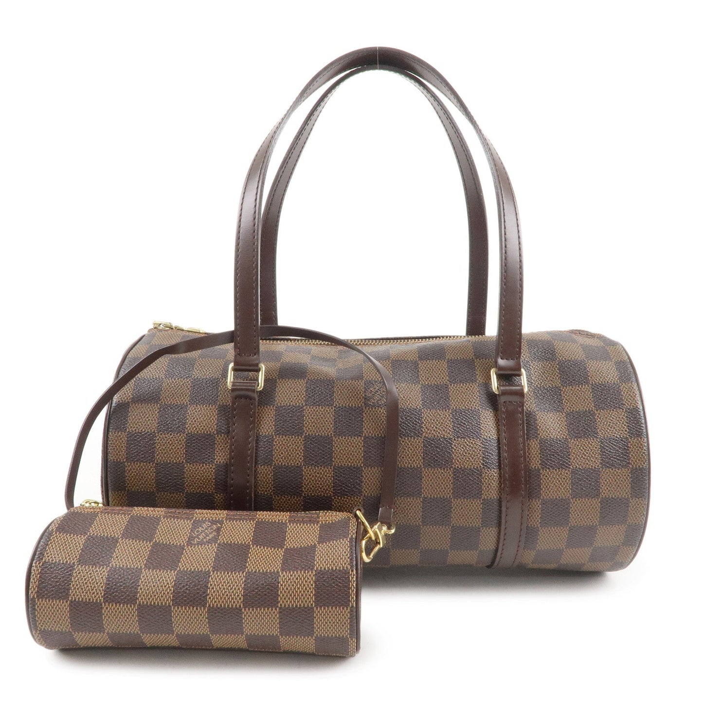 Louis Vuitton Damier Papillon 30 Hand Bag & Pouch Brown