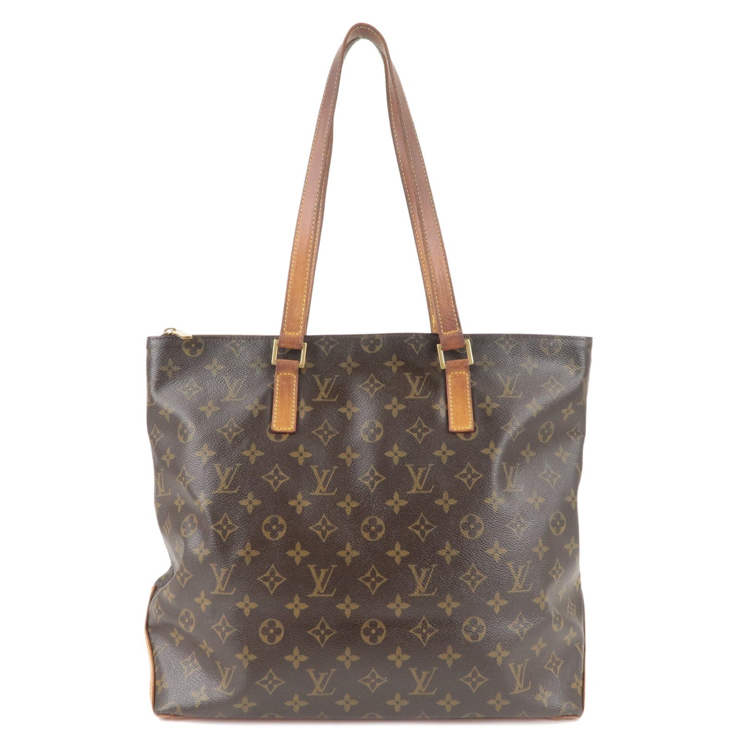 Louis Vuitton Monogram Cabas Mezzo Tote Bag Brown