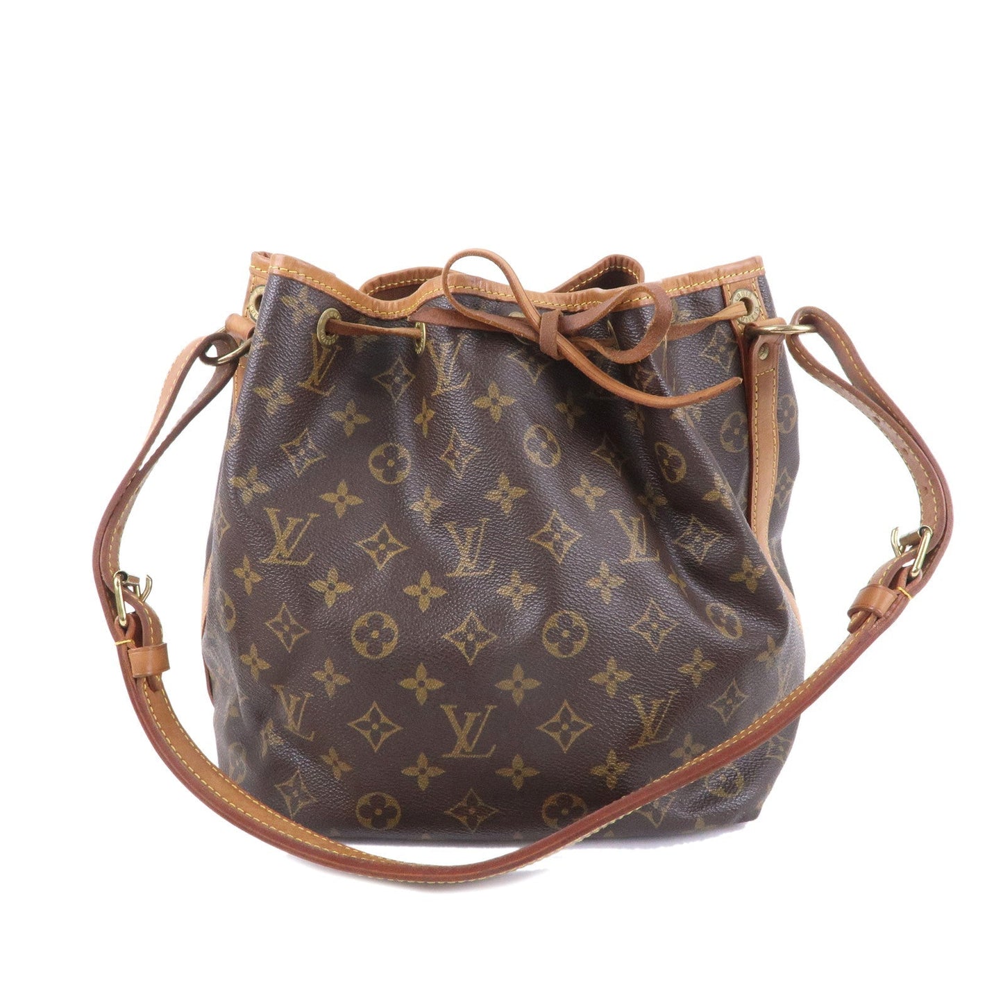 Louis Vuitton Monogram Petit Noe Shoulder Bag Brown