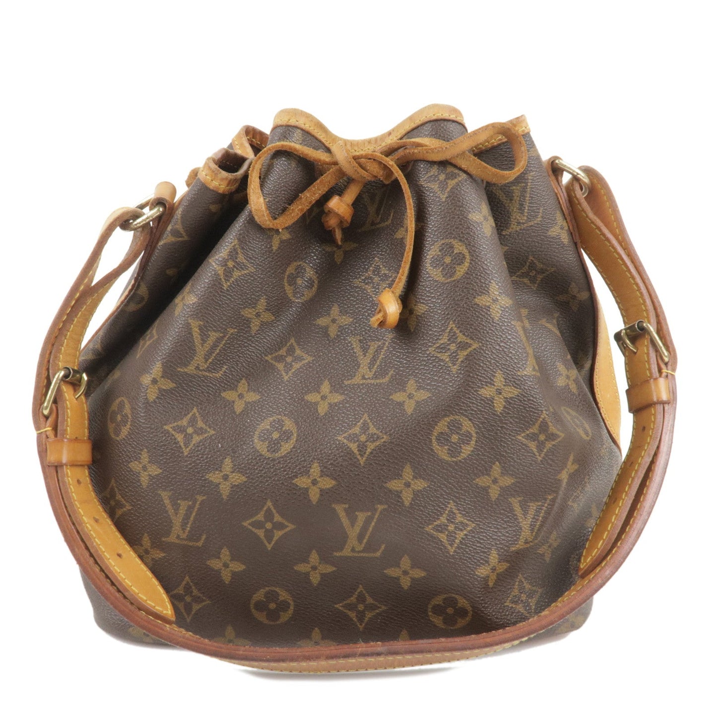 Louis Vuitton Monogram Petit Noe Shoulder Bag Brown